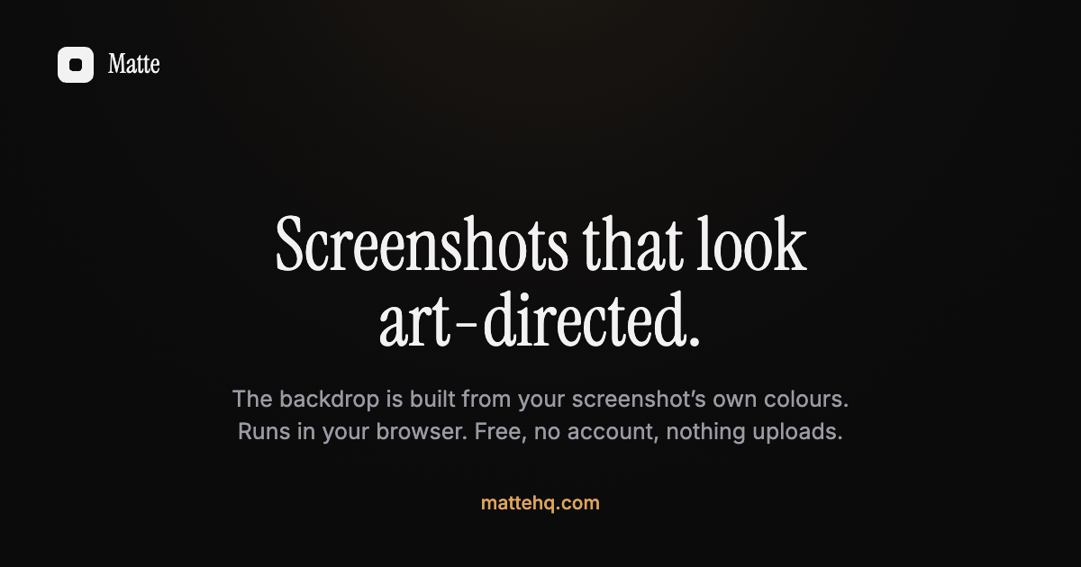 I got tired of my screenshots looking cheap, so I built a tool that fixes them in two seconds logo